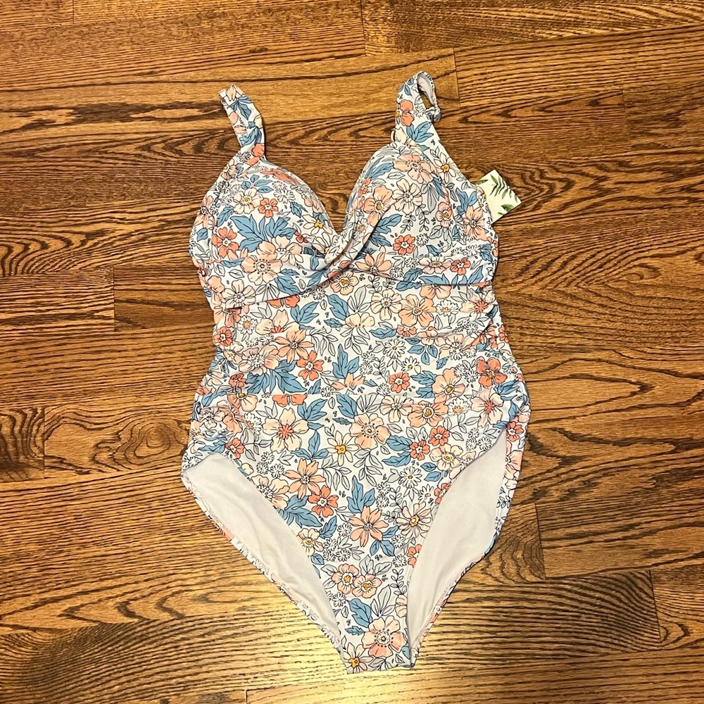 Floral tummy control one piece for women MWT adjustable straps